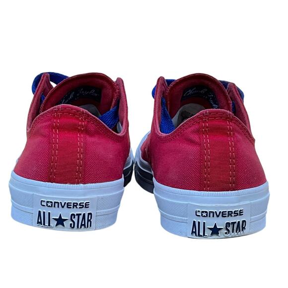 Converse Chuck Taylor II All Star Red & White Low Sneaker Women 10/41.5 - Picture 11 of 12